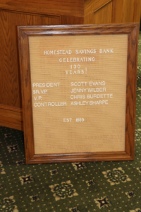Homestead Savings Bank Celebrating 130 Years!
